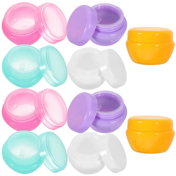 LEORX 10Pcs Travel Essentials Bottles Portable Cream Empty Container for Women 1.38X1.38X1.18in