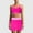 Hot Pink, variant on Women's 2025 New Solid Color Fashion Beach Sports Skirt Split Swimsuit Set Board Shorts Boys Light Board Shorts Womens Board Shorts for Swimming Long Bathing Suits Women plus Long Skirt And Top Set