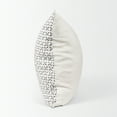 thumbnail image 2 of Mercana Jayden Cream W/ Black Print Linen Square Decorative Pillow Cover, 2 of 8