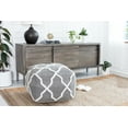 thumbnail image 2 of Diamond Joe Gray Ivory Jute Pouf Ottoman, 2 of 2