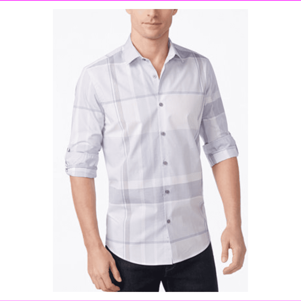 Sweatwater Men Slim Easy Care Button Down Pure Color Long Sleeve Shirts 
