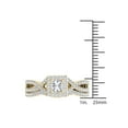 thumbnail image 4 of 1 Carat T.W. Diamond Criss-Cross Shank Single Halo 14kt Yellow Gold Engagement Ring Set, 4 of 5