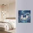 thumbnail image 4 of Yayeee Toggle Light Switch Wall Plate 3-Gang 6.37"x4.48" Decorative Outlet Cover, Night Floating Whale, 4 of 7