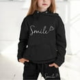 thumbnail image 2 of Byoo Solid Toddler Girls Outfits Long Sleeved Hooded Hoodie Shirt Joggers Set Children Basic Sport Sweatsuit Set, 2 of 7
