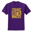 thumbnail image 2 of Straight Outta Minnesota MIN Fan | Fantasy Football | Mens Sports Graphic T-Shirt, Purple, Small, 2 of 4