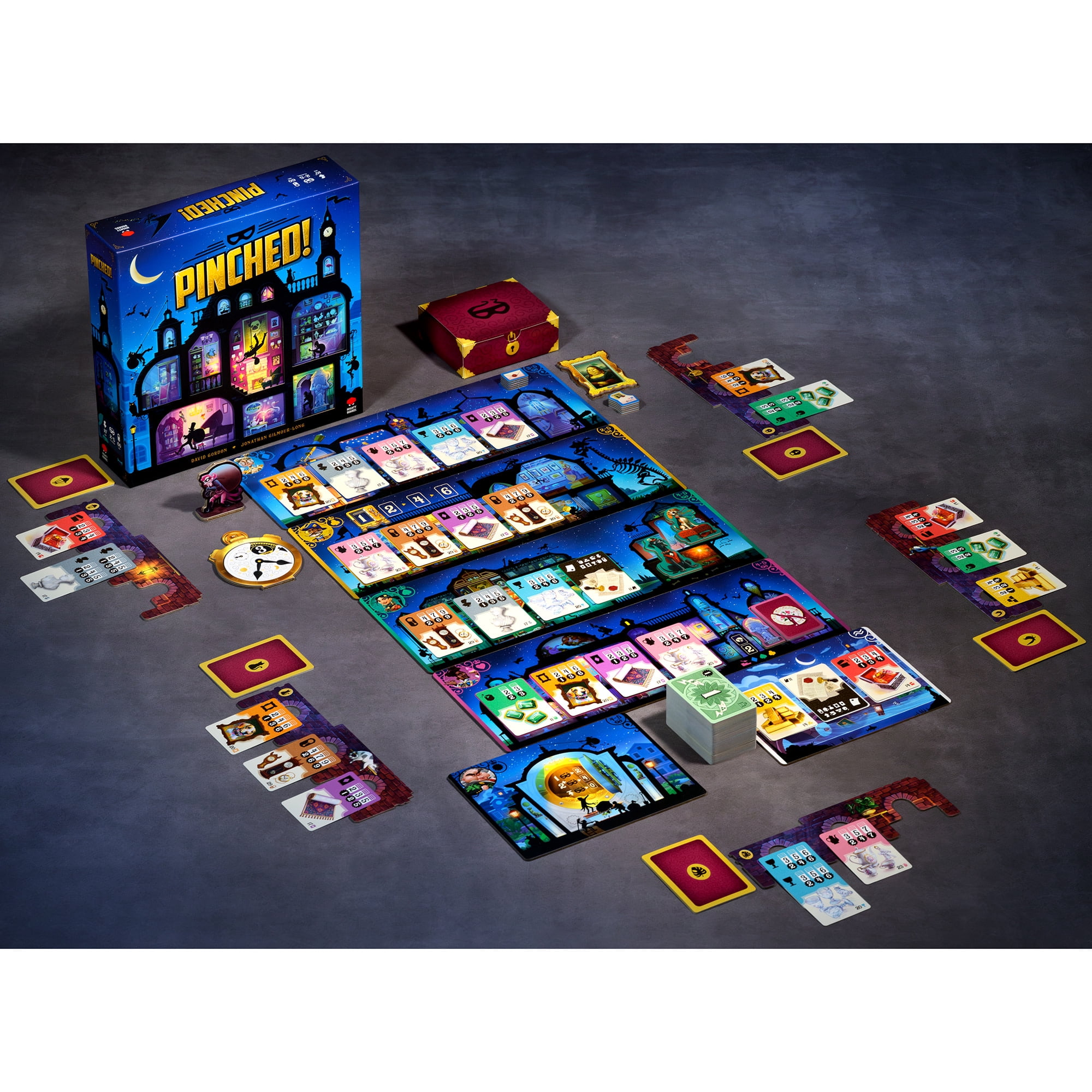 Mighty Boards: Pinched! - Heist Board Game, Mastermind A Manor Burglary, Blends Bluffing Guessing & Psychological Strategy, Ages 14+, 2-5 Players