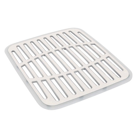 Spectrum Small Sink Mat Protector for Kitchen Sink with Raised Feet for Quick Drying and Water Flow, Soft Rubber Non Slip Surface Protects Dishes Glassware for Stainless Steel Sinks, Buttercream