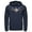 Navy Blue, variant on Men's Batman Logo Geometric Wing Pull Over Hoodie Black 2X Large