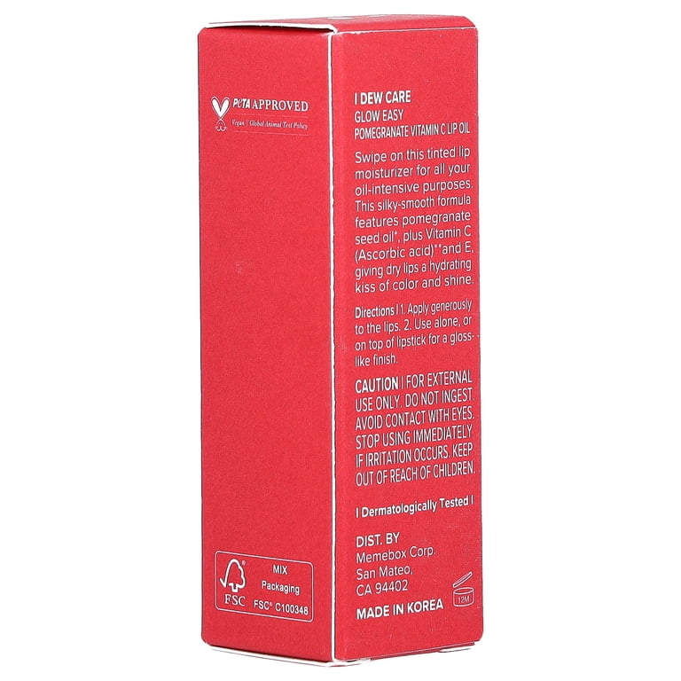 i dew care glow easy vitamin c lip oil I Dew Care Lip Oil Gloss - Glow Easy | Tinted Moisturizing Lip Oil with Vitamin  C - 0.12 Fl Oz | Buy Now with Express International Delivery