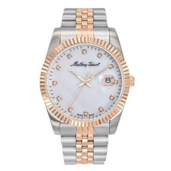 Mathey-Tissot Mathy II Two Tone Stainless Steel White Dial Quartz H710RA Men's Watch