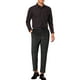 thumbnail image 2 of Pantalones de terciopelo brillante INSPIRE CHIC para hombre con cremallera y botón, pantalones rectos de velour brillantes 34 negro, 2 of 5