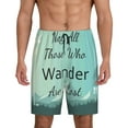 thumbnail image 3 of Lsque Not All Those Who Wander Are Lost1 Mens Sleep Pajama Shorts,Short Pajama Pants, Cotton Ultra-Soft Knit-3X-Large, 3 of 9