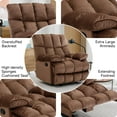 thumbnail image 5 of GNMLP Oversized Velvet Recliner Chair,Manual Soft Armchair with Phone Holder for Bedroom,Private cinema-Brown, 5 of 7