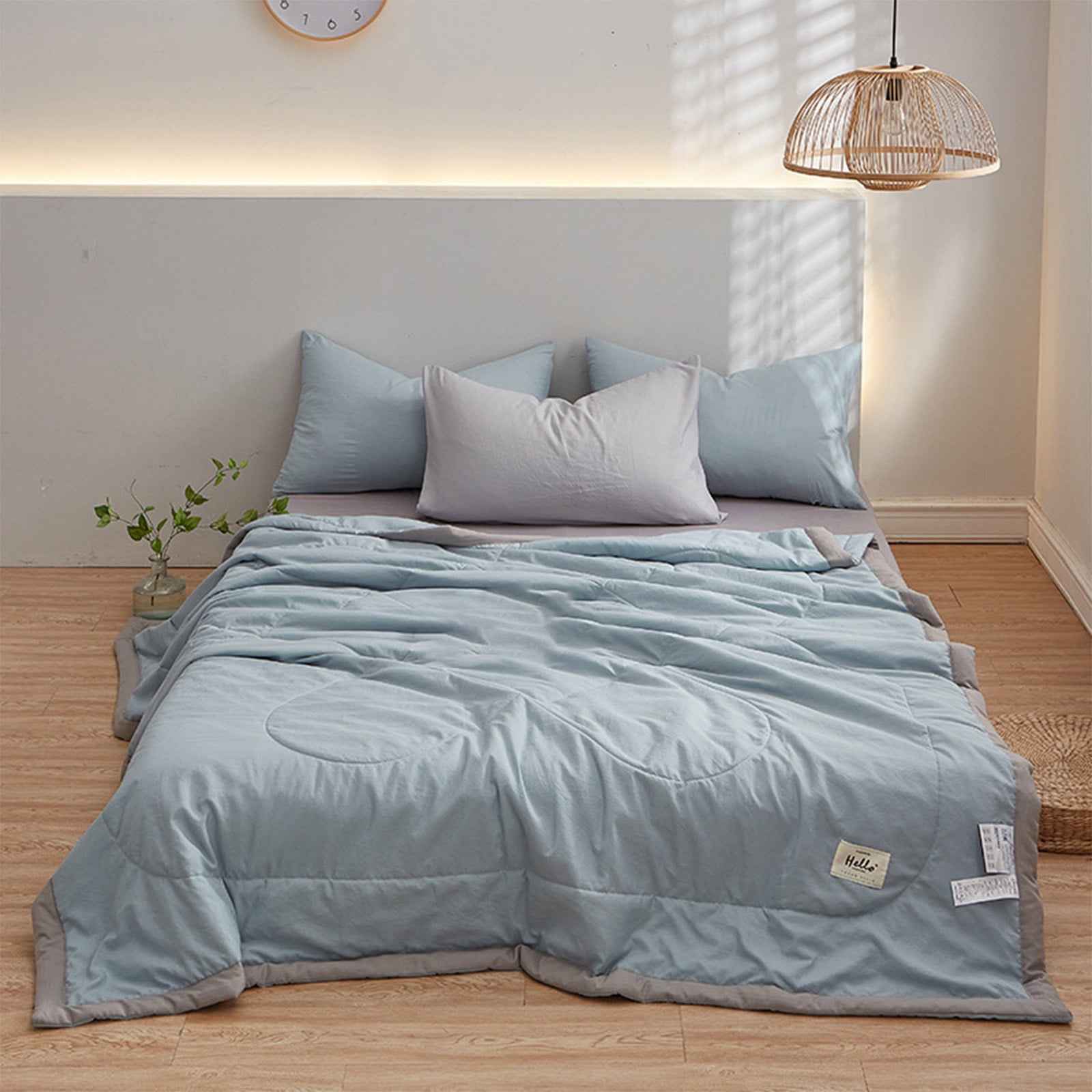 Jubipavy Machine Washable Quilt Lightweight Cotton Quilt Ideal For AirConditioned Rooms All-Season Cool Comfort Easy Care Summer Saving