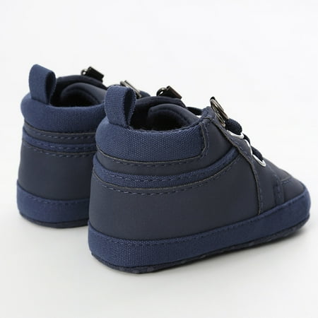 

nsendm -tied Shoes Solid Toddler Walkers Shoes Baby Kid Fashion First Girl Boys Baby Shoes Toddler Girl Shoes 6 Dark Blue 12