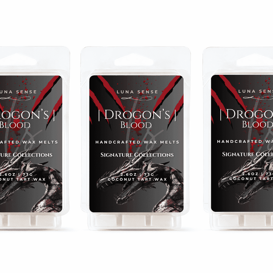 Luna Sense Drogon's Blood Wax Melts, Resin Incense & Patchouli Scent, Deep Earthy Warm Fragrance, 18 Cubes, 3 Pack