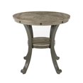 thumbnail image 3 of Powell Franklin Metal and Wood Round Side Accent Table in Pewter, 3 of 5