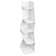LANKANG White 5-Tier Vertical Corner Storage Rack with Rounded Edges ...