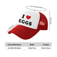 thumbnail image 5 of I Heart Eggs Love Food Funny Trucker Hat Baseball Cap Unisex Red, 5 of 5
