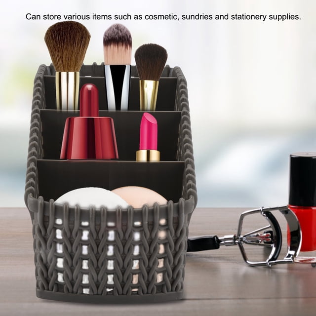 Cosmetics Storage Box, Durable Storage Box, Rattan High Capacity PP For Home Easy To Clean For Dorm Room Non