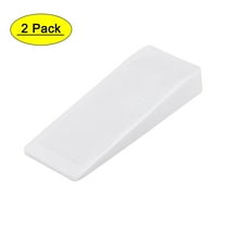 Uxcell 3.78'' x 1.57'' x 0.59'' Door Stopper Rubber White 2 Pack
