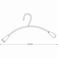 thumbnail image 4 of Alba Metal & Wood Clothing Hangers, 6 Pack, 4 of 4
