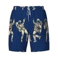 thumbnail image 4 of Lsque Mens Swim Trunks Disco party Astronaut Dancing Pattern - Bathing Suit Compression Liner - Beach Swim Shorts Swimwear - (S-3XL) - Stretch Quick Dry -Small, 4 of 9