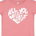 thumbnail image 4 of Inktastic All You Need is Love White Heart Shape Boys or Girls Baby T-Shirt, 4 of 5
