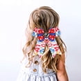 thumbnail image 4 of 4PCS Back to School Hair Bows Alligator Clips for Girls Gift Ribbon Hair Barrettes Accessories Clips for School Kindergarten Large Hair Bow Clip, 4 of 5