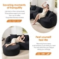 thumbnail image 4 of Timbernest 99" Cloud Sectional Couch, L-Shape Modular Chenille Sofa for Living Room, No Assembly Required, Black, 4 of 8