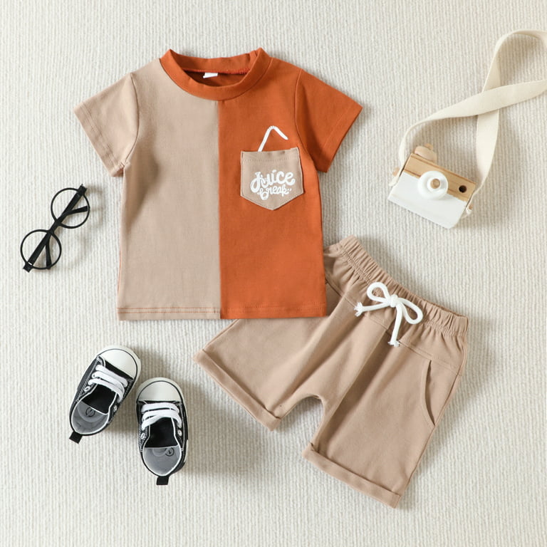 ZHAGHMIN Preppy Clothes For Girls 10-12 Kids Toddler Baby Girls Spring  Summer Patchwork Cotton Short Sleeve Tshirt Shorts Outfits Clothes Girls  Baby
