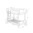 thumbnail image 5 of South Shore Bebble Bunk Bed Twin Soft Gray and White, 5 of 10