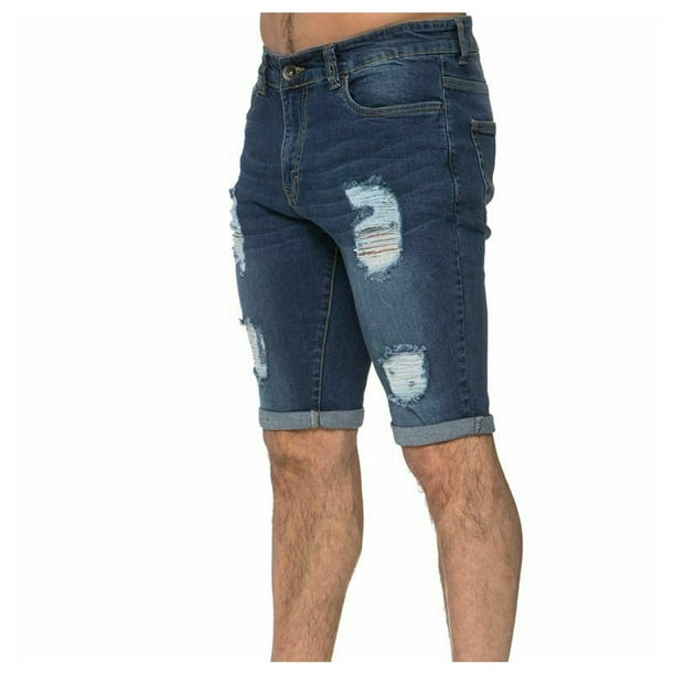 Pimfylm Stretchy Jeans For Men Ripped Jeans Blue Medium - Walmart.com