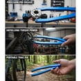 thumbnail image 6 of 6.5 in Adjustable Pin Spanner Wrench, Versatile Alloy Bike Suspension Top Cap Repair Tool, 34 mm Opening for Crankset Bottom Bracket Cover Maintenance, Blue, 6 of 8