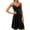 Black, variant on Fesfesfes Women Gowns Casual Solid V-Neck Sleeveless Shirring Long Dress