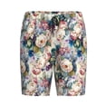 thumbnail image 4 of Wukai Rose Flowers Men’s Short Pajama Pants With Pockets Soft Sleep Pj Shorts for Men-Small, 4 of 6