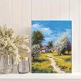 thumbnail image 2 of Country Cottage with Blooming Trees Oil Canvas Print, Wall Art for Living Room Bedroom Dining Room Kitchen Office Apartment, 2 of 8