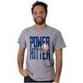 thumbnail image 3 of Baseball Player Power Hitter Fan Men's Graphic T Shirt Tees Brisco Brands X, 3 of 5