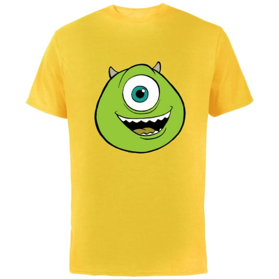 Disney and Pixar’s Monsters, Inc. Mike Big Face Costume - Short Sleeve Cotton T-Shirt for Adults - Customized-Yellow