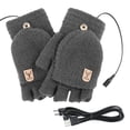 thumbnail image 1 of Hearth & Gear Heating With USB Connection Thermal Wear For Cold Weather Half Finger Flip Design Thick Velvet For Insulation Versatile Heated Hand Gear For Outdoors Desk Pedal Bike Steppers for, 1 of 3