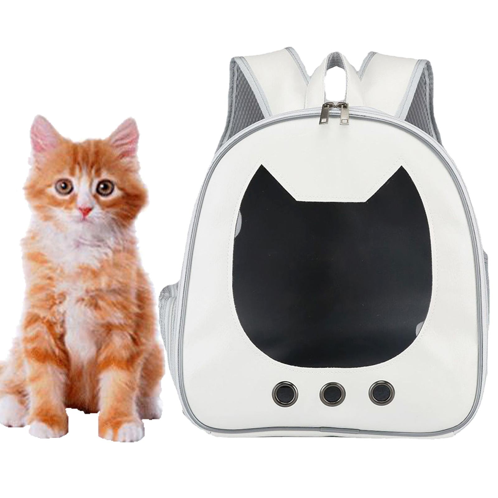 Fzaqwen Cat Carrier Backpack Ventilated Large Airline Approved Walking Hiking White