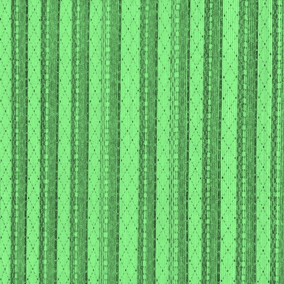 Ahgly Company Indoor Square Solid Emerald Green Modern Area Rugs, 6' Square