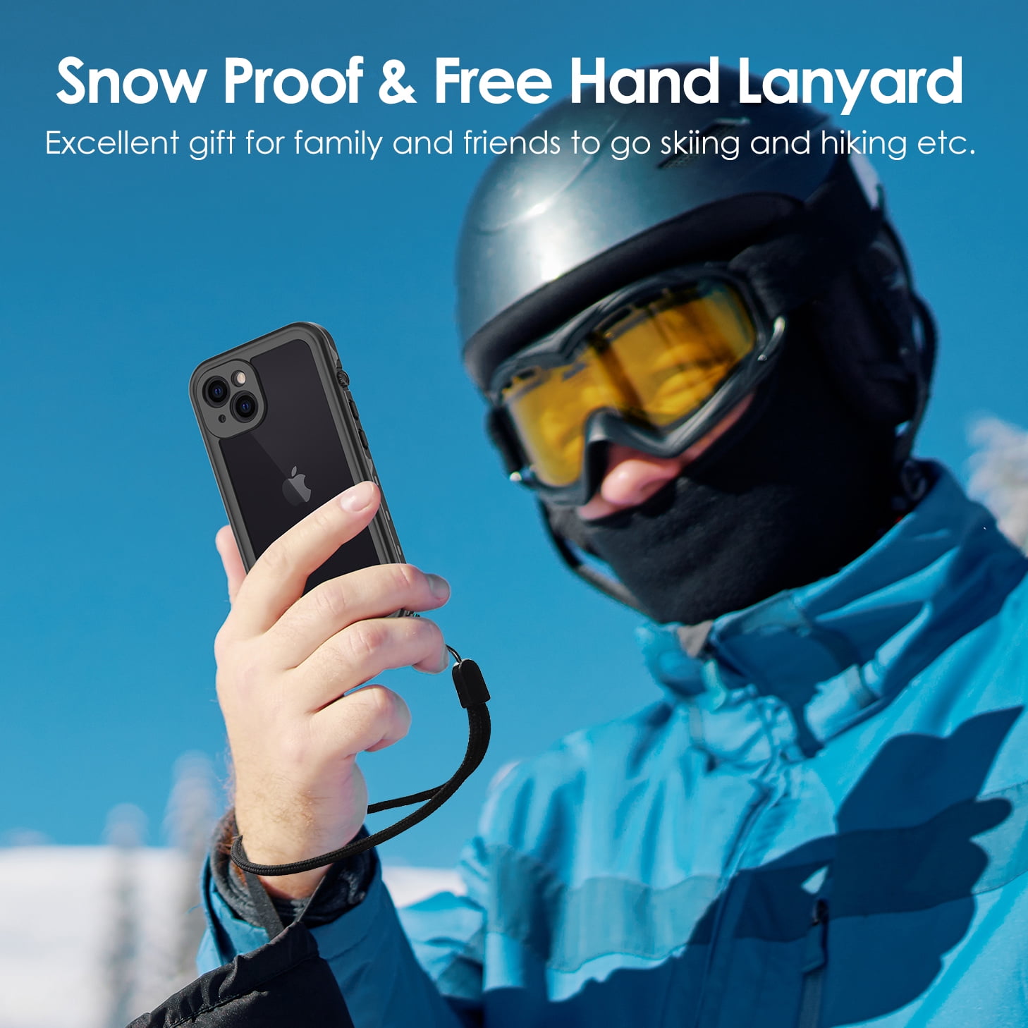 IP68 Waterproof Case for iPhone 13 Shockproof Rugged Case Built in Screen Protector Swimming Underwater Phone Cover Supprot Wireless Charging(6.1" Black)
