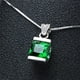 thumbnail image 4 of Collar colgante de diamantes de imitación Sunnimix Plata 925 Verde, 4 of 8