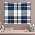 thumbnail image 5 of Blue Red White Tartan Plaid Wall Tapestry 50"x60" Lightweight, Wrinkle-Resistant Hanging Blanket for Bedroom Living Room Decor, 5 of 6