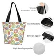 thumbnail image 4 of Disketp Glazed Donuts for Women’s Casual Shoulder Tote Bag Cross-body Handbags for Shopping, Travel and Daily Use, 4 of 6