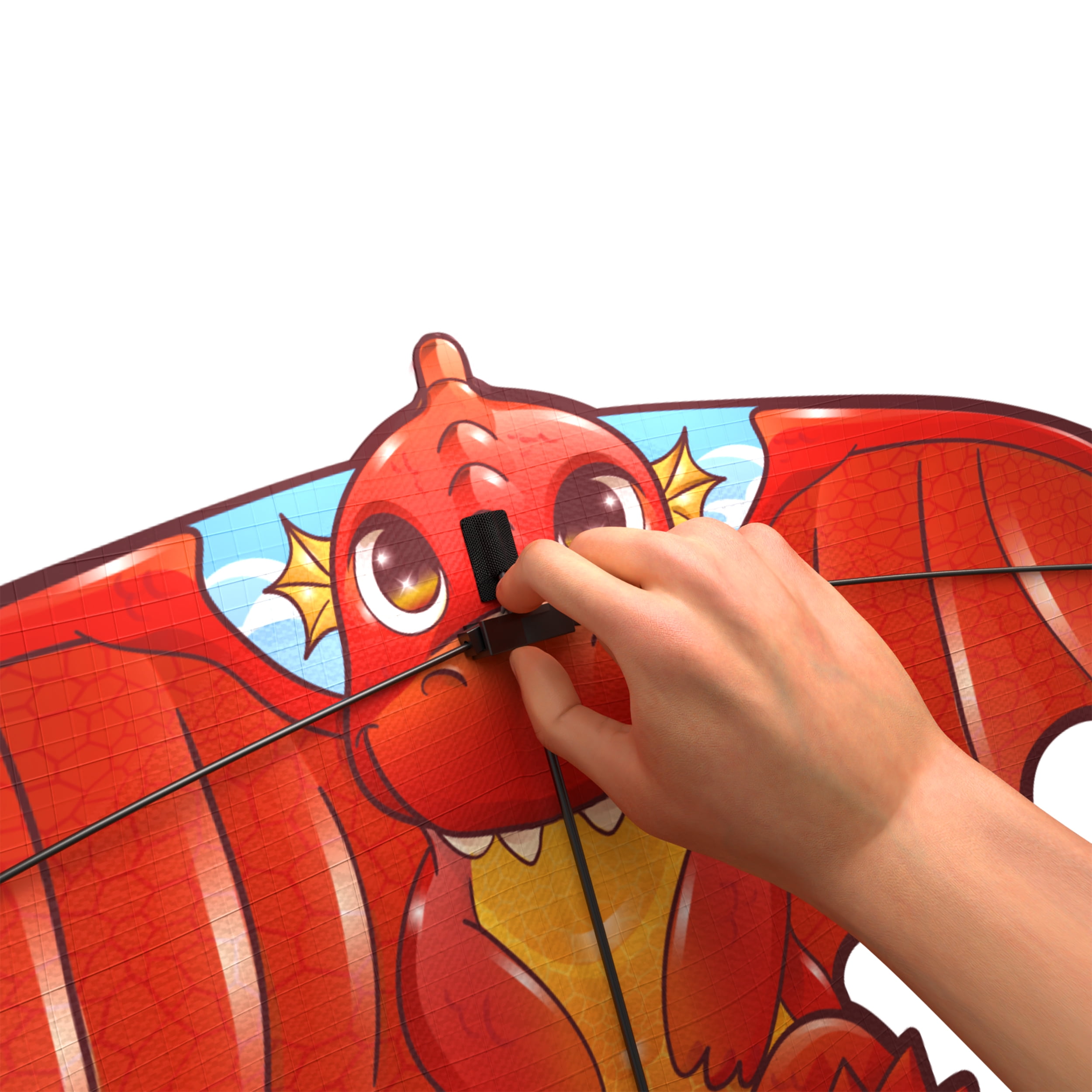 Eolo Kites Ready 2 Fly Pop up 23" Mini Kite, Dragon. Reusable Tote Included for Kids Ages 5+