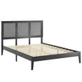 thumbnail image 3 of Sirocco Rattan and Wood Full Platform Bed in Black, 3 of 10