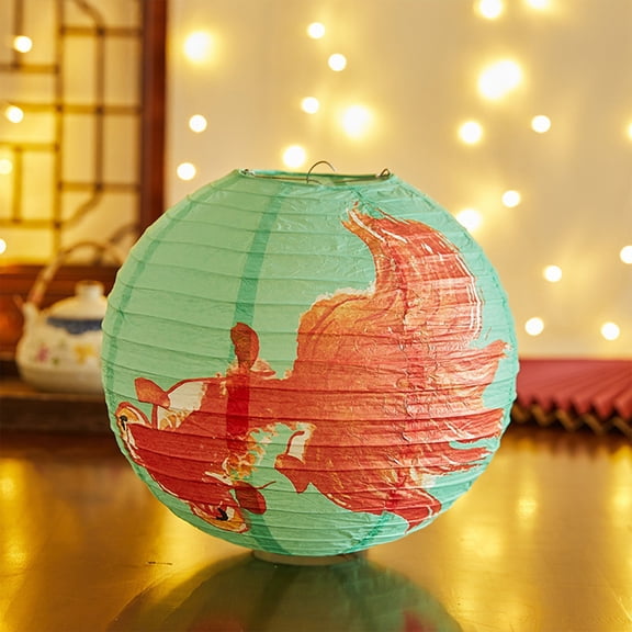 Mineart Paper Lanterns with Classical Traditional Lampshade Design, Decor for Spring and Holiday Seasons, Courtyard Accents That Enhance Outdoor Ambiance for Gatherings