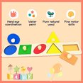 thumbnail image 1 of Montessori Shape Puzzle para niños pequeños 1 2 años de edad, primeras formas Jumbo Knob R Xylolin Xylolin, 1 of 2
